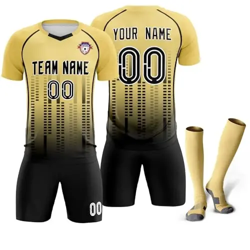 KXK Custom Soccer Jersey Personalized Soccer Practice Uniform Printed Name Number Logo for Adult Kids 