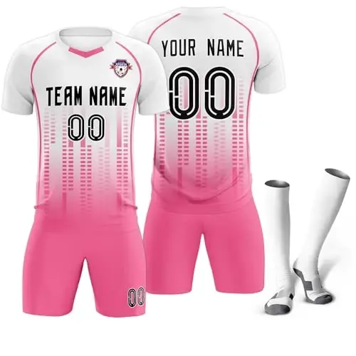KXK Custom Soccer Jersey Personalized Soccer Practice Uniform Printed Name Number Logo for Adult Kids 