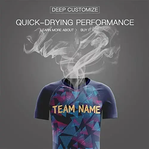 KXK Custom Soccer Jerseys Shorts Personalized Printed Name Number Logo,V-Neck Short Sleeve Uniform for Men/Women/Boy - 4