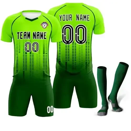 KXK Maxsus futbol formasi Shaxsiy futbol mashg'ulotlari formasi Kattalar bolalari uchun bosilgan ism raqami logotipi 