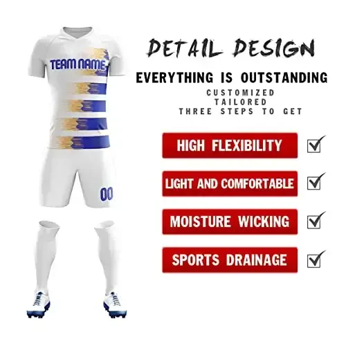 KXK Maxsus futbolkalari Shortilar Shaxsiylashtirilgan Bosma Ism Raqam Logotipi, Erkaklar/Ayollar/O'g'il bolalar uchun V-Bo'yin Qisqa Qisma Forma - 2