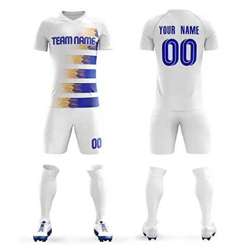 KXK Maxsus futbolkalari Shortilar Shaxsiylashtirilgan Bosma Ism Raqam Logotipi, Erkaklar/Ayollar/O'g'il bolalar uchun V-Bo'yin Qisqa Qisma Forma - 1