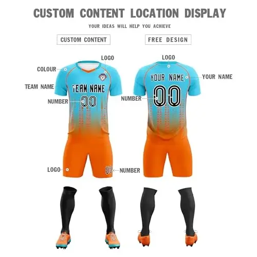 KXK moslashilgan futbol formasi, shaxsiy futbol mashg'ulotlari formasi, kattalar va bolalar uchun bosma ism, raqam, logotip - 3