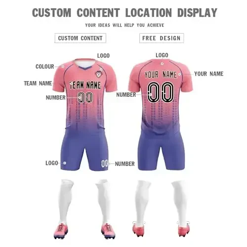 KXK moslashuvchan futbol formasi Shaxsiy futbol mashg'ulotlari formasi Kattalar uchun bolalar uchun bosilgan ism raqami logotipi - 3