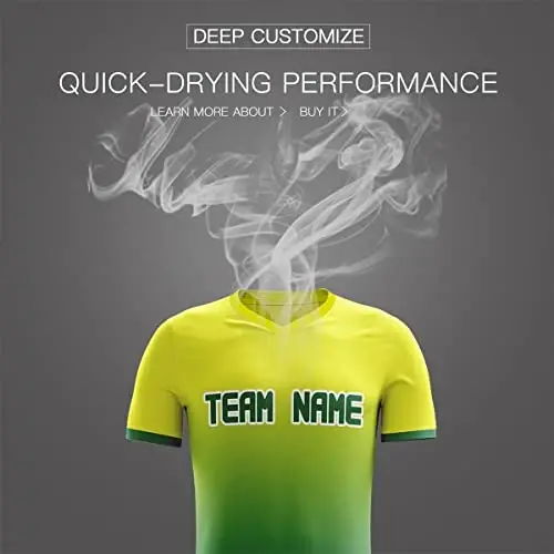 KXK Custom Soccer Jerseys Shorts Personalized Printed Name Number Logo,V-Neck Short Sleeve Uniform for Men/Women/Boy - 3