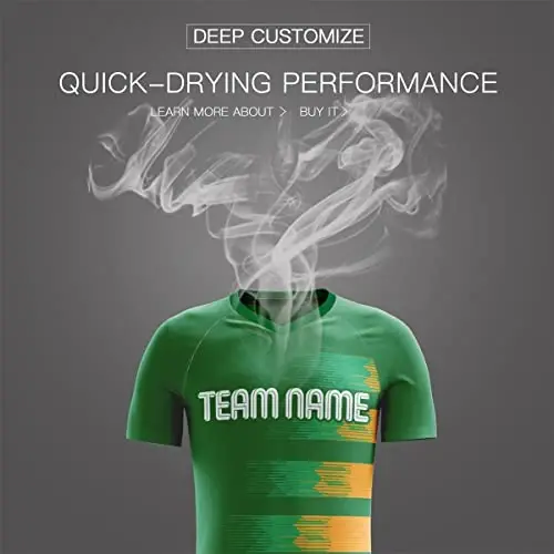 KXK Custom Soccer Jerseys Shorts Personalized Printed Name Number Logo,V-Neck Short Sleeve Uniform for Men/Women/Boy - 4