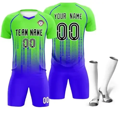 KXK Custom Soccer Jersey Personalized Soccer Practice Uniform Printed Name Number Logo for Adult Kids 