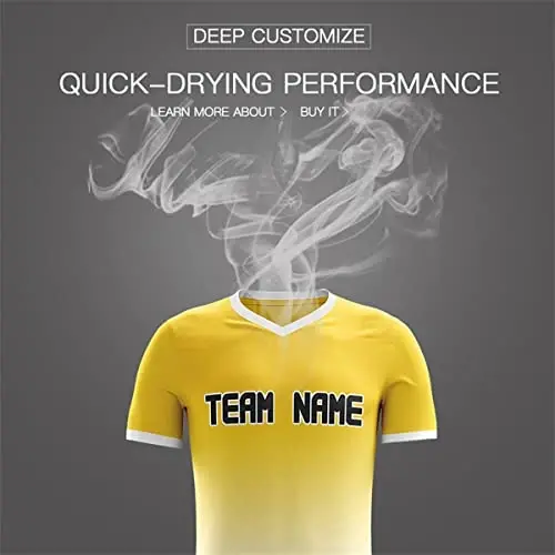 KXK Custom Soccer Jerseys Shorts Personalized Printed Name Number Logo,V-Neck Short Sleeve Uniform for Men/Women/Boy - 4