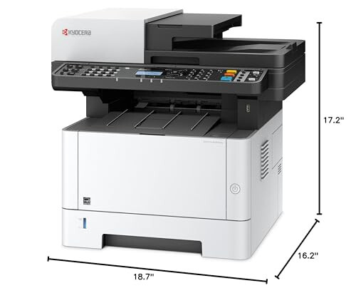 KYOCERA ECOSYS M2635dw Hepsi Bir Arada Monokrom Lazer Yazıcı (Yazdırma/Kopyalama/Tarama/Faks), 37ppm, En Fazla 1200 dpi, Gigabit Ethernet, USB, Kablosuz & Wi-Fi Direct, Mobil Yazdırma, 5 Satır LCD Ekran ve Sert Tuş Paneli - 1