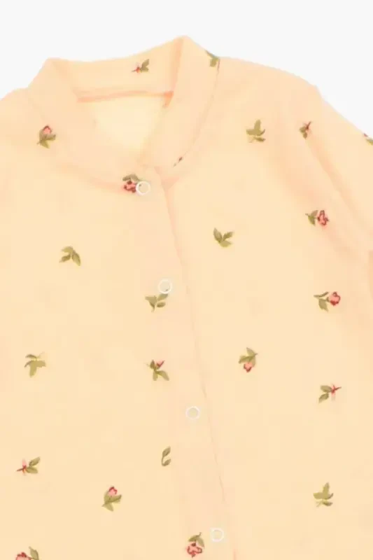 Кыз Бебек Лале Баскылы Чытчытлы Енидоган Бебек Тулуму %100 Памук Эснек 1-3-6 Айлык-СОМОН ЛАЛЕ - 5