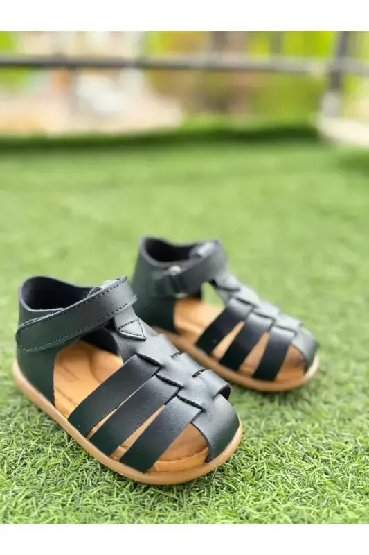 Кыз Эркек Бебек Ортопедик Аяккабы Сандалет-ЛАЧИВЕРТ - MACCO SHOES