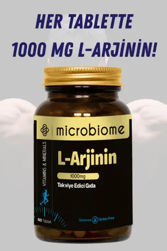 L-arginin 1000 Mg 60 Tablet (L-arginin) - MICROBIOME (1)