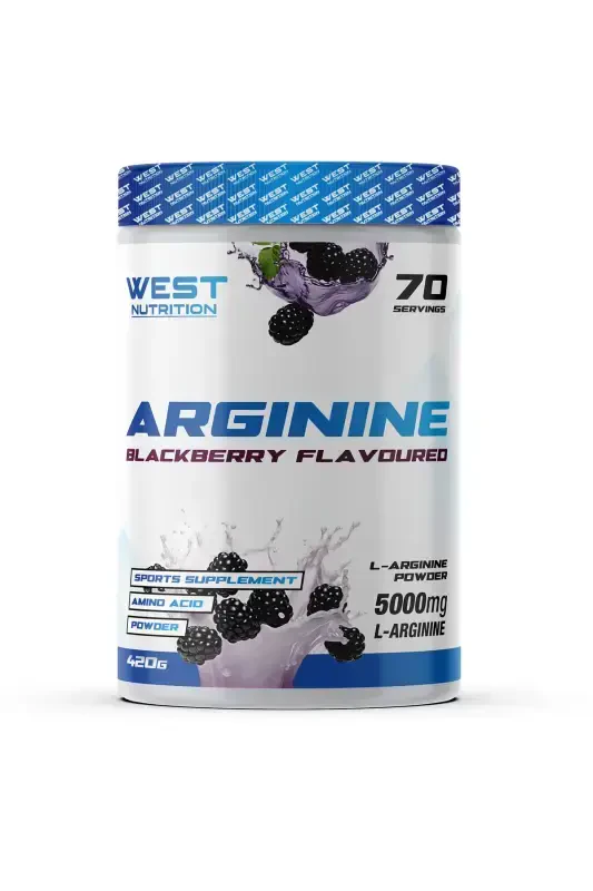 L-аргинин (Аргинин) 420 г 70 порций с ароматом ежевики - WEST NUTRITION