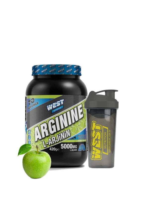 L Arginine Arginine 420gr Green Apple Flavored Black - 5