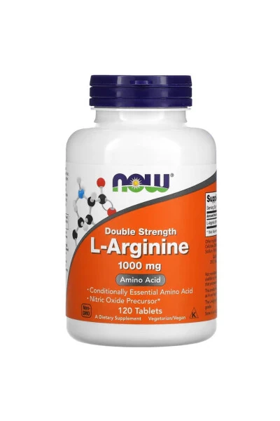 L-Arginine, Double Strength, 1,000 Mg, 120 Tablets - GENEL MARKALAR