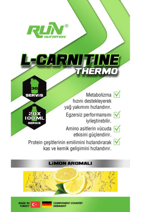 L-Carnitine - 1 Lt - Lemon Flavored - 3000mg - 33 Servings - Gift Included - 5