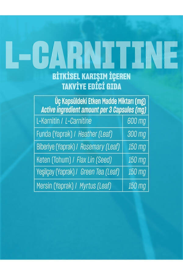 L-carnitine, Dietary Supplement with Herbal Blend Containing L-carnitine, 60 Capsules - 14