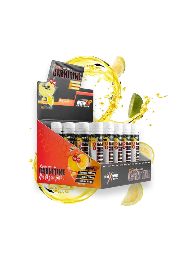 L-Carnitine Lemon Flavored Net 500ml Shot (25ml - 20 pcs) Probiotic Fiber Weight Loss Fat Burning 2000mg - 5