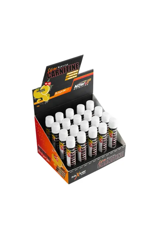 L-Carnitine Lemon Flavored Net 500ml Shot (25ml - 20 pcs) Probiotic Fiber Weight Loss Fat Burning 2000mg - NOWUP NUTRITION