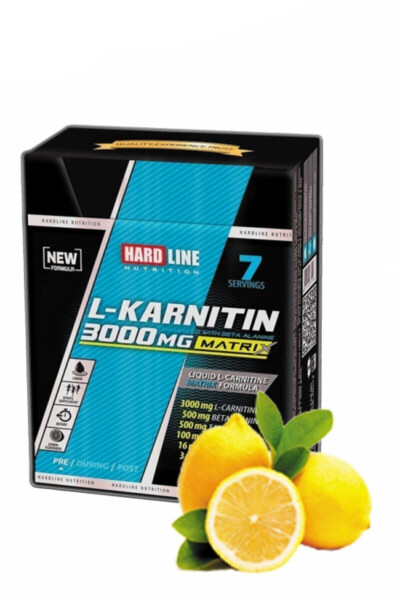 L-Carnitine Matrix 3000 Mg 7 Ampoules Lemon Flavored Energy Power Supplement Performance - 2