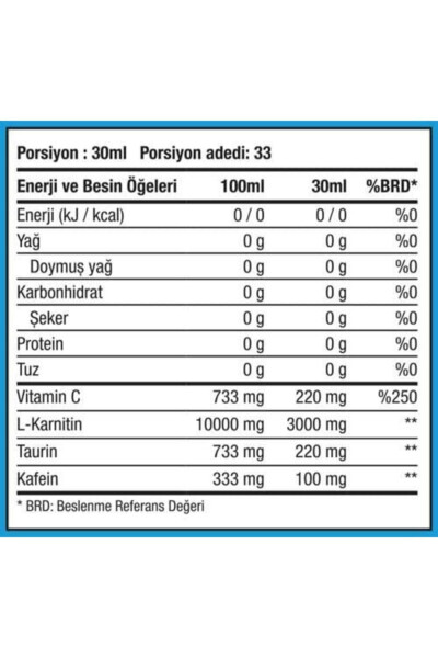 L-Carnitine Thermo 3000 - 1000 ml - Green Apple Flavor - 33 Servings - L-carnitine - 2