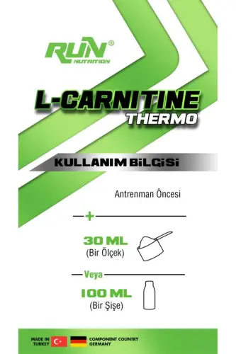 L-carnitine - 1 Lt - Limon Aromalı - 3000mg - 33 Servis - RUN NUTRITION (1)