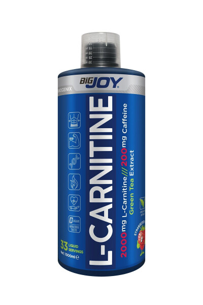 L-Karnitin Çilek Aromalı 1000 ml L-Carnitine (L-Karnitin 2000 mg / Servis) - BIGJOY SPORTS