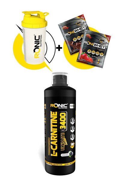 L-карнитин 3400 Ultimate Thermogenic 1000 мл Жиросжигатель с ароматом ежевики + шейкер - RONIC NUTRITION