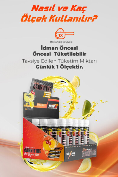 L-Karnitin Limon Aromalı Net 500ml Shot (25ml - 20 Adet) Probiyotik Lif Kilo Verme Yağ Yakma 2000mg - 7