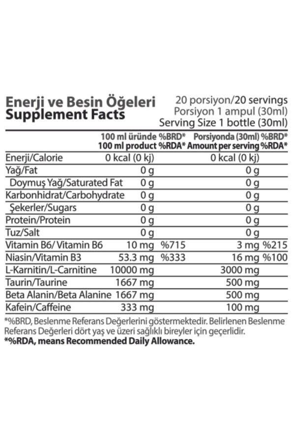 L-karnitin Matris Limon Aromalı 20 Adet - 6