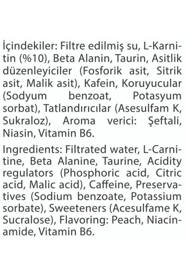 L-karnitin Matrix Şeftali Aromalı 30 ml 20 Adet - 8