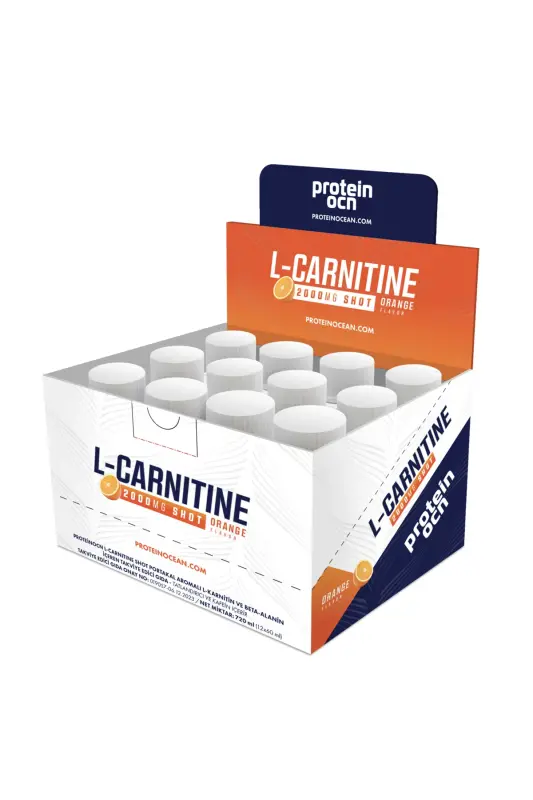 L-Karnitin Shot - Apelsin - 60ml - 12 ta'rifli quti - PROTEINOCEAN