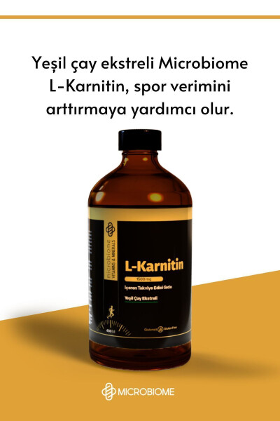 L-karnitin Sıvı 1500 Mg 480 Ml- Yeşil Çay Ekstreli (l-carnitine Liquide) - MICROBIOME (1)