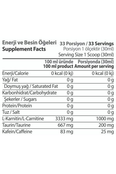 L-karnitin Sıvı Limon Aromalı 1000 ml - 5