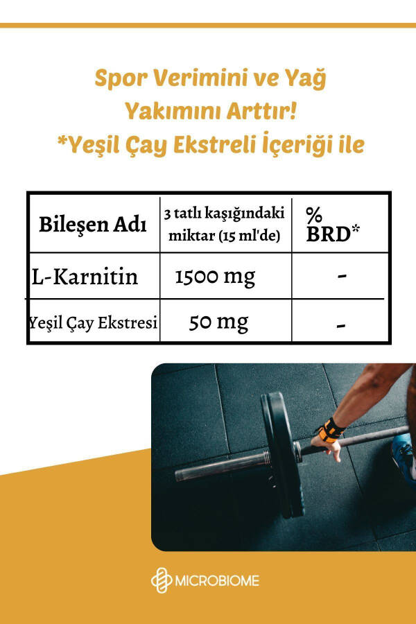 L-karnitin Suyuq 1500 Mg 480 Ml - Yashil Choy Ekstrakti bilan - 7