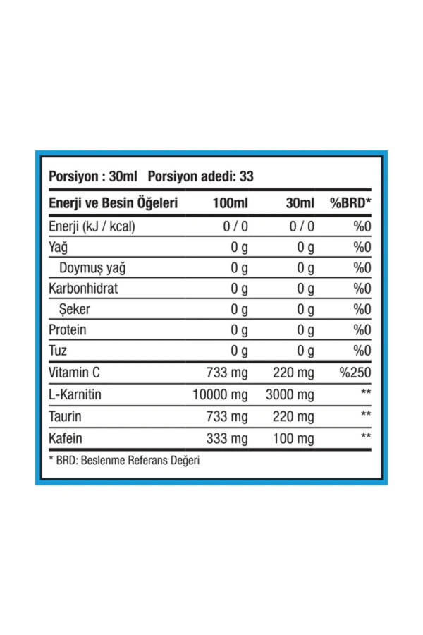 L-karnitin Thermo 3000 - 1000 ml - Karpuz Aromalı - 33 Servis - L-karnitin - 4