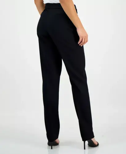 L-Pocket Straight-Leg Pants, Petite and Petite Short, Created for Modazone-Deep Black - 3