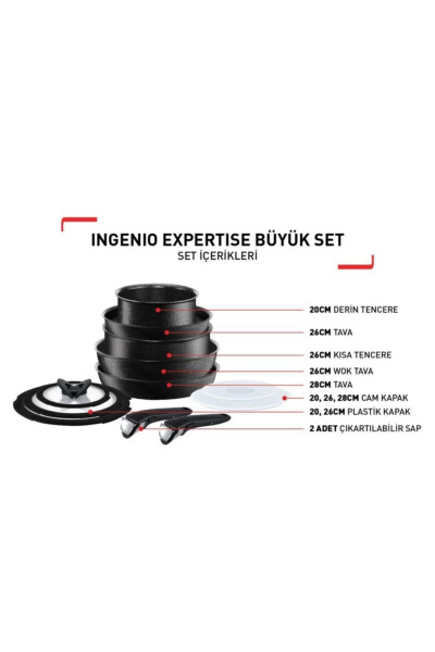 L65095 Ingenio Titanium Expertise Katta Tava va Tovoq To'plami 12 dona - TEFAL (1)