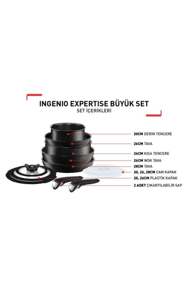 L65095 Ingenio Titanium Expertise Katta Tava va Tovoq To'plami 12 dona - 2