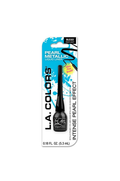 La Colors Pearl Metallic Liquid Eyeliner - Black Pearl - L.A COLORS