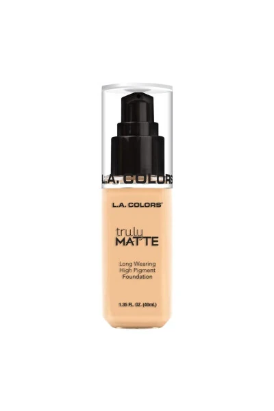 La Colors Truly Matte Foundation - Porcelain 40ml - L.A COLORS