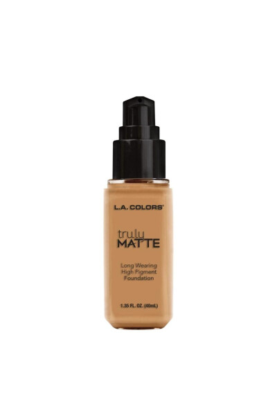 La Colors Truly Matte Foundation - Warm Honey 40ml - 3