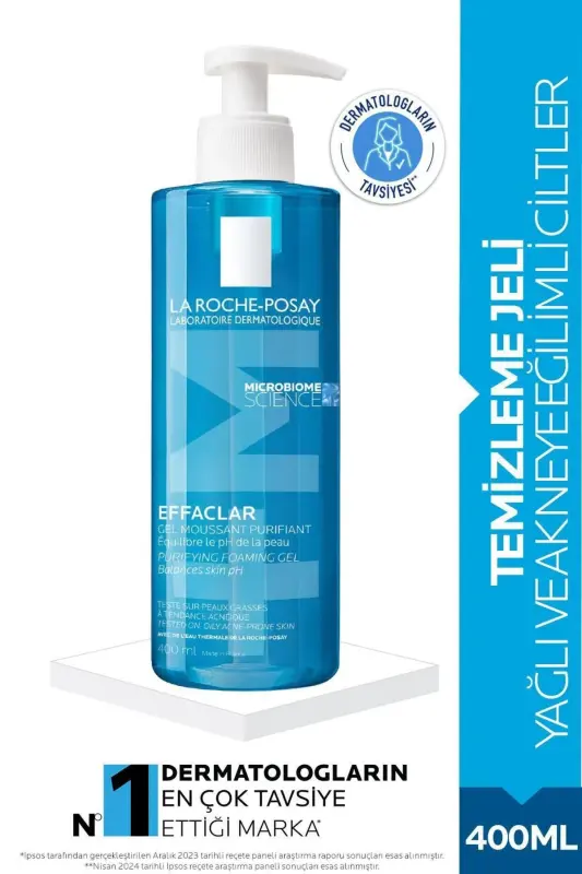 La Roche-Posay Effaclar Purifying Foaming Gel Cleanser for Oily/Acne-Prone Skin 400ml - LA ROCHE POSAY