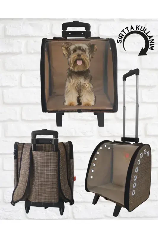 La Vista Kale Valiz Çekcekli Taşıma Çantası Haki-Haki - LAVİSTA