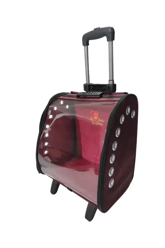 La Vista Kale Valiz Çekcekli Taşıma Çantası Kırmızı-Kırmızı - 4