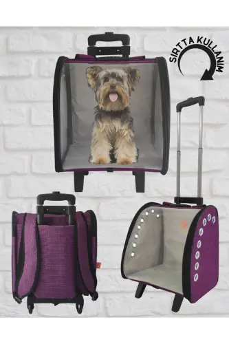 La Vista Kale Valiz Çekcekli Taşıma Çantası Mor-Mor 