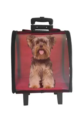 La Vista Kale Valiz Chekchekli Tashish Sumkasi Qizil-Qizil - 3