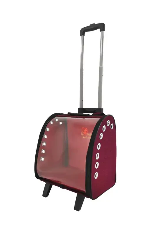 La Vista Kale Valiz Chekchekli Tashish Sumkasi Qizil-Qizil - 5