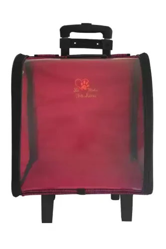 La Vista Kale Valiz Chekchekli Tashish Sumkasi Qizil-Qizil - 6