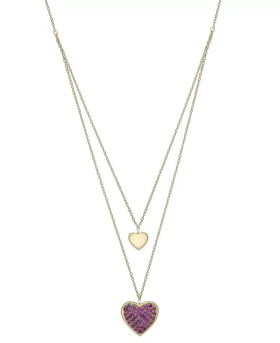 Lab-grown Pink Sapphire Two Heart 17